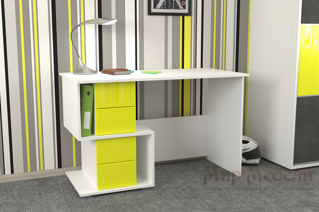 письменный стол Мебелеф 20 желтый глянец.jpg