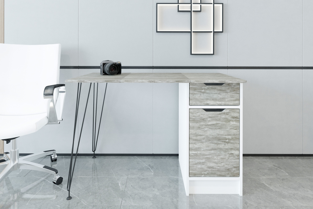 письменный стол МегаKraft 4 белый - дуб лофт графит.jpg