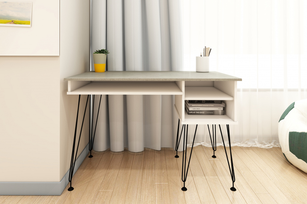 письменный стол МегаKraft 24 белый - камень серый.jpg