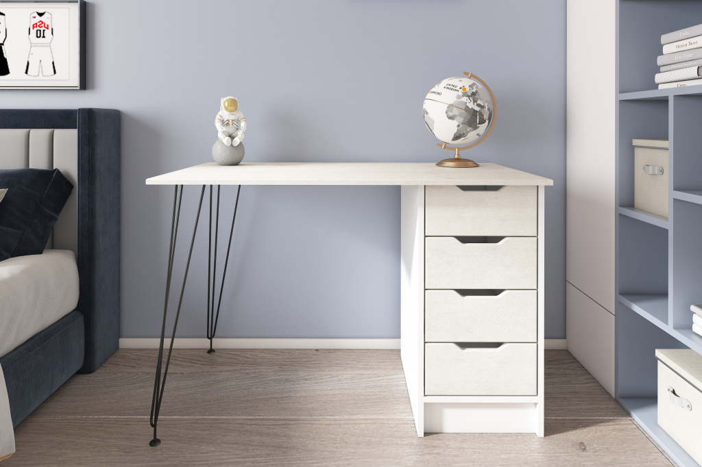 письменный стол МегаKraft 5 белый - камень белый.jpg