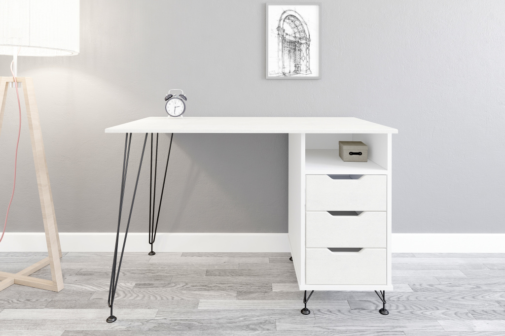письменный стол МегаKraft 6 белый - камень белый.jpg