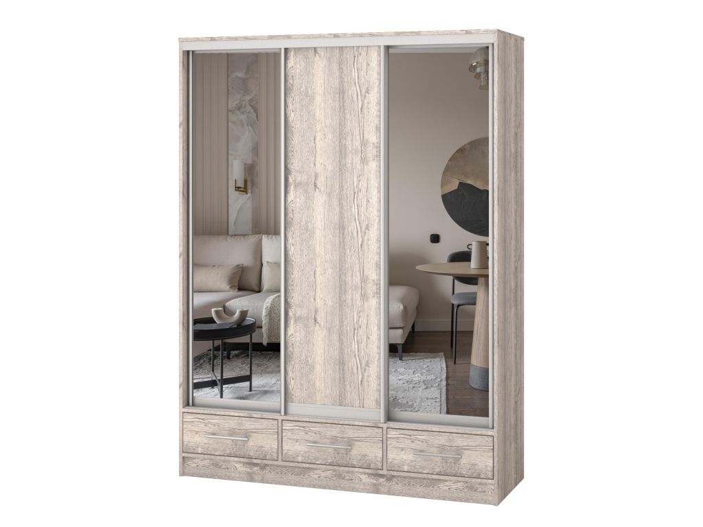 Весаль 3хств 1500х2000х400 ящ зеркало2 (дуб апрель светлый).jpg