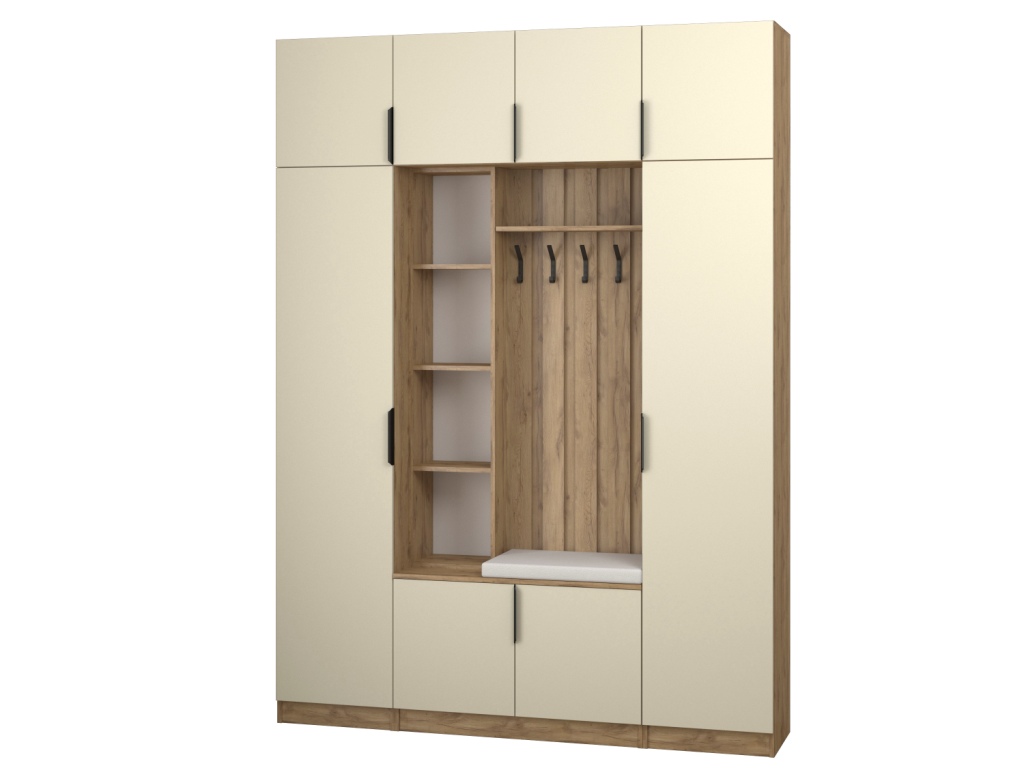 Прихожая Трим 6 МДФ (дуб вотан-SF-03 Тирамиссу).jpg