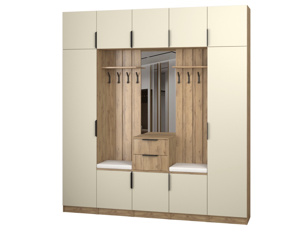 Прихожая Трим 10 МДФ (дуб вотан-SF-023 Палома).jpg