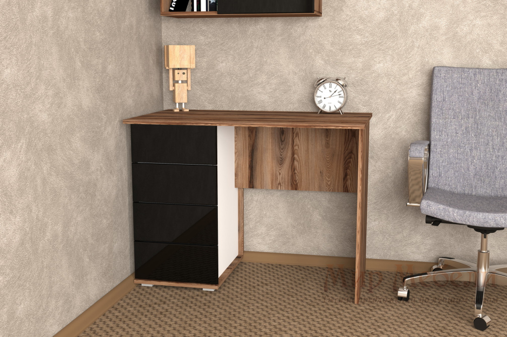 письменный стол Мебелеф-12 черный глянец.jpg