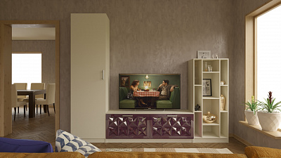 Стенка для гостиной "Глянец 3Д-19"