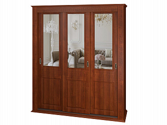 Шкаф купе 3-х дверный "Греция", глухие фасады + зеркало