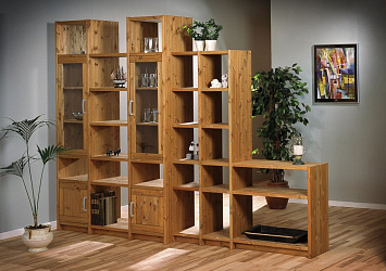 Стеллаж "Вильнюс" из натурального дерева