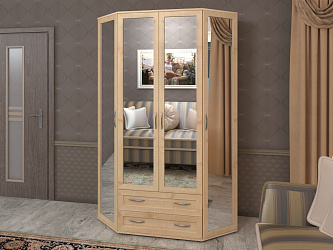 Шкаф распашной 4-х дверный "Эркер-1З" с зеркалом