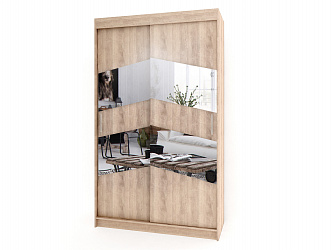 Шкаф купе 2-х дверный "Миллениум-7" с зеркалами