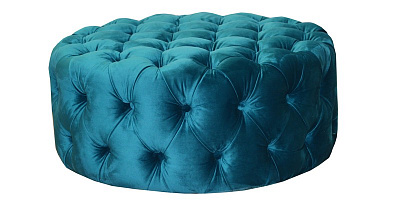 Пуф "Оксфорд" круглый с каретной стяжкой