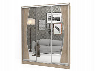 Шкаф-купе 3-х дверный "Аурум-12"