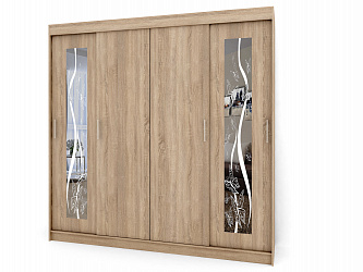 Шкаф купе 4-х дверный "Миллениум-8" с зеркалами