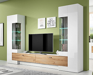 Стенка для гостиной "Аделаида" с подсветкой