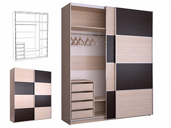 Шкаф купе 2-х дверный "Реал-4"