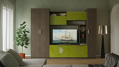 Стенка для гостиной "Глянец 3Д-8"