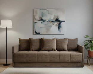 Диван еврокнижка "Хант" рогожка дрим браун