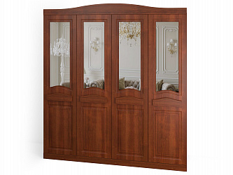 Шкаф 4-х дверный "Венеция-2" глухие фасады + зеркало