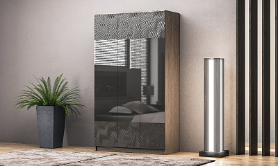 Шкаф распашной 3-х дверный "Глянец 3Д-8"