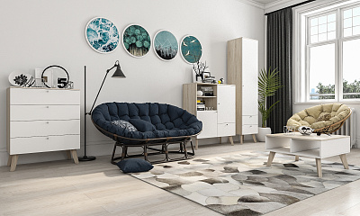 Модульная стенка для гостиной "Север-10"