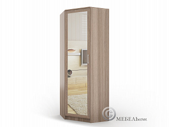 ШКАФ УГЛОВОЙ РАСПАШНОЙ С ЗЕРКАЛОМ В РАМКЕ МДФ