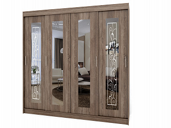 Шкаф купе 4-х дверный "Миллениум-7" с зеркалами
