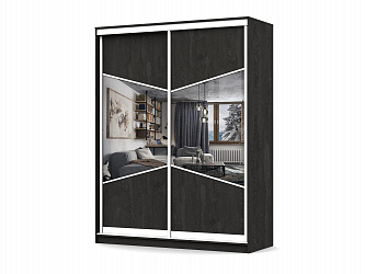 Шкаф купе 2-х дверный "Геометрия-1" с зеркалами