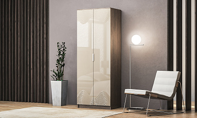 Шкаф распашной 2-х дверный "Глянец 3Д-10"