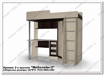 Двухъярусная кровать "Мебелайн-2"