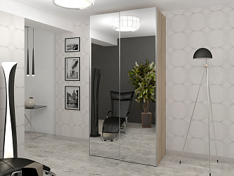 Шкаф купе 2-х дверный "Рондо 2-33" с зеркалами