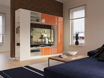 Модульная стенка для гостиной "Горка 3Д-2"