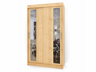 Шкаф купе 2-х дверный "Миллениум-14" с зеркалами